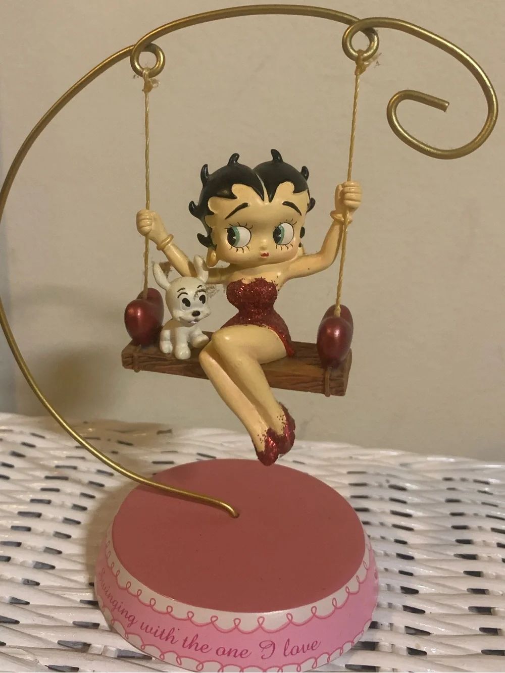 Betty Boop Love Swing Figurine Retired Hard to Find